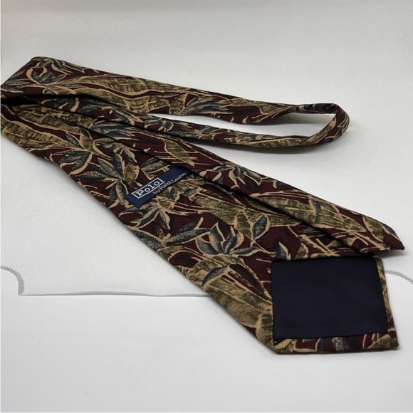 EUC Polo By Ralph Lauren Palm Pattern Tie - Picture 5 of 9